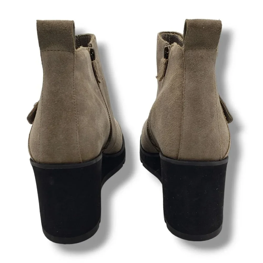 Eileen‎ Fisher Tinker Wedge Bootie Womens 11 Grey Suede